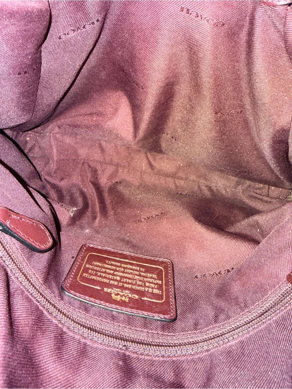 Coach Patchwork Shoulder Bag in Burgundy, Pink & Cream